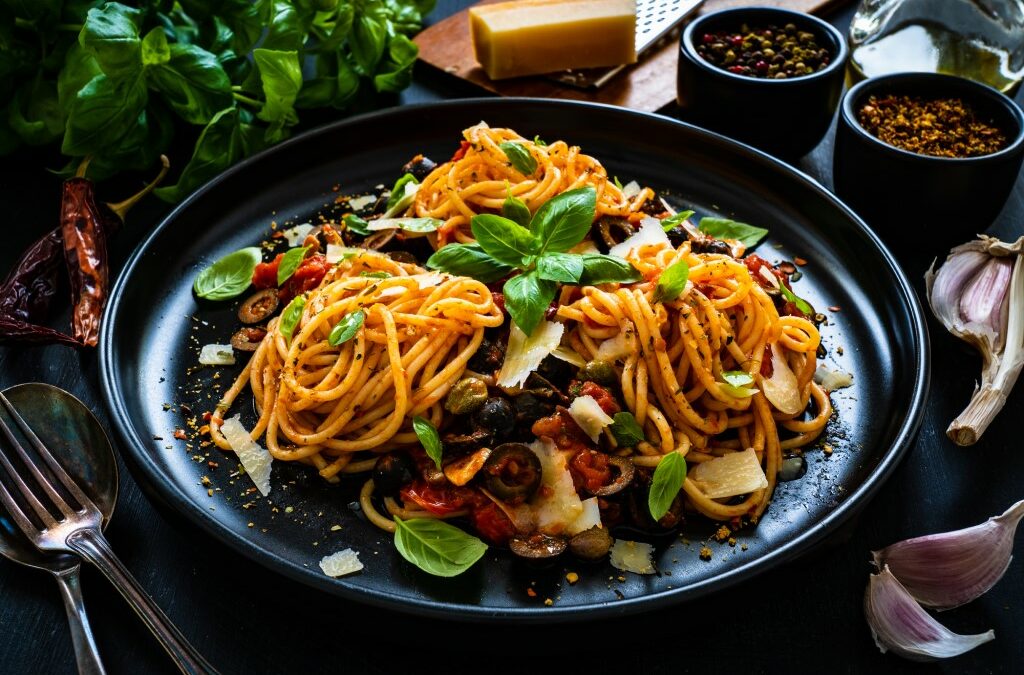 Spaghetti mit Sardellen Würzsauce